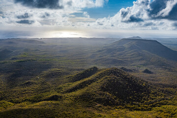 View from Mount Christoffel down to Christoffel National Park on the Caribbean island Curacao