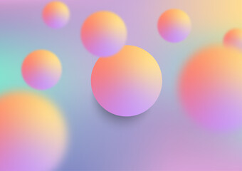 Colorful Gradient Blurred Sphere Shape Abstract Background