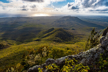 Fototapeta premium View from Mount Christoffel down to Christoffel National Park on the Caribbean island Curacao