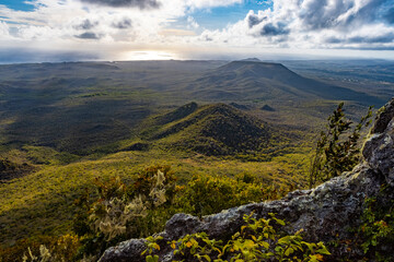 View from Mount Christoffel down to Christoffel National Park on the Caribbean island Curacao
