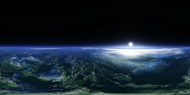 alien landscape. HDRI . equidistant projection. Spherical panorama. panorama 360. environment map, 3d rendering