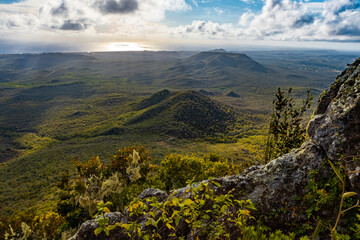 View from Mount Christoffel down to Christoffel National Park on the Caribbean island Curacao