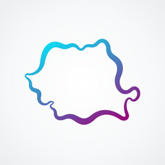 Romania - Outline Map