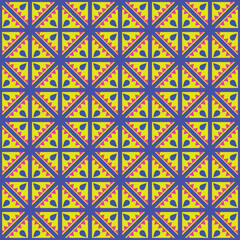 Weaving Pattern square more frequent, Vector seamless pattern. Modern stylish texture. Trendy graphic design for out clothes test equipment, interior, wallpaper flower colors paint blue yellow 