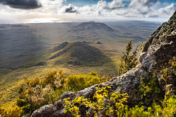 View from Mount Christoffel down to Christoffel National Park on the Caribbean island Curacao