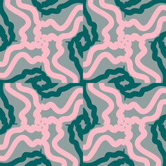Cute abstract seamless pattern with messy hand drawn geometric shapes.