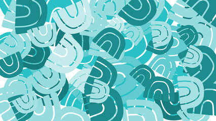 Fantasy messy doodle geometric shapes background. Abstract card, layout.
