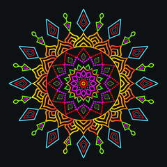 Flowers luxury mandala design 