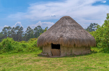 Fototapeta na wymiar An Ecuadorian Indian straw hut