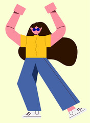 People work at computers and laptops in modern interior. 3d woman activity concept illutration design.  flat cartoon characters working. 3d concept