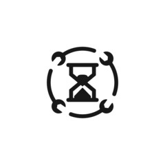 Waiting repair time icon isolated on white background