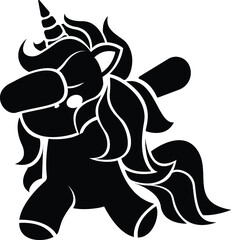 Cartoon Unicorn Horn Animal Fantasy Childrens Kids Illustration Uni 