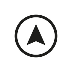 Fototapeta premium Arrow map direction. Compass icon isolated on white background. Compass icon with arrow of direction. Symbol of north, south, west and east. Simple graphic sign for gps and location. Vector