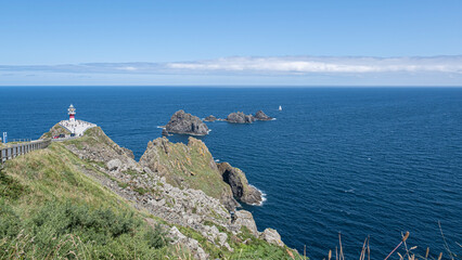 The lighthouse of Estaca de Bares in Lugo, Spain