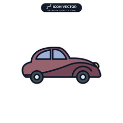 car icon symbol template for graphic and web design collection logo vector illustration