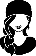 Cartoon Female Pirate Lady Woman Swashbuckler Captain Raider Buccaneer Blackbeard Crew Ship Sailing Hat Skull