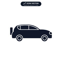 car icon symbol template for graphic and web design collection logo vector illustration