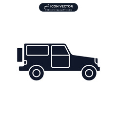 car icon symbol template for graphic and web design collection logo vector illustration