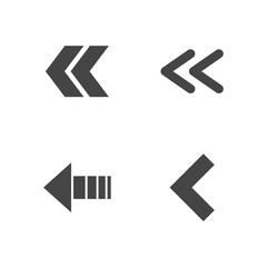 Arrow icons set. Vector pictogram arrows collection.