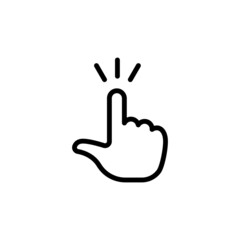 Hand click icon. Vector clicking pointer finger.
