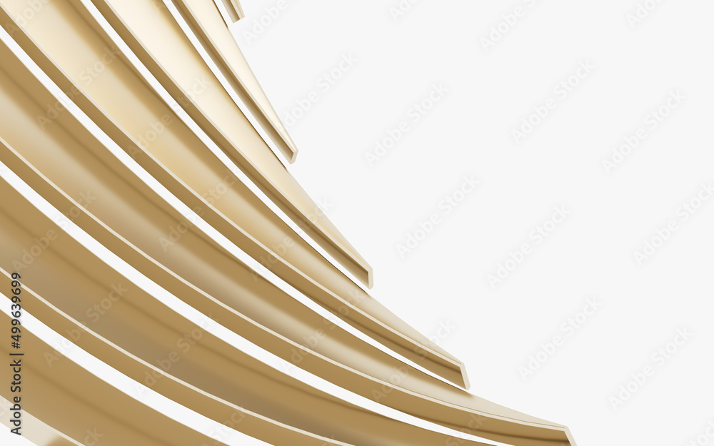 Poster abstract curves background, 3d rendering.
