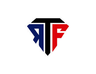 RTF icon in diamond shape vector