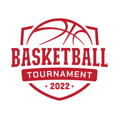 Basketball championship logo design. Graphic design for t-shirt and print media. Vector and illustration.
