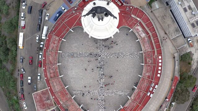 Aerial: Cristo Rey, trip cubilete, Guanajuato, drone view
