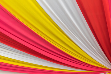 Beautiful of fabric has many colors. Cloth texture background.