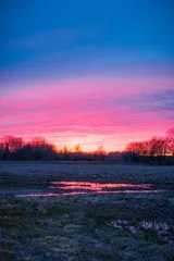 Peel and stick wallpaper Candy pink Flooding Sunset