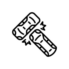 Auto Accident Icon. Diagram of a traffic accident. View from above. Vector sign in simple style isolated on white background.