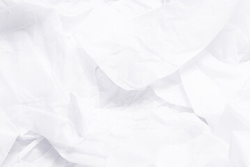 Fototapeta premium Paper Packaging filler, white wooden background