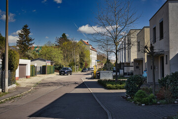 Wohngebiet, Straße, Einfamilienhaus, Reihenhaus, Haus, Leipzig, Sachsen