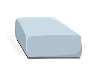 Pouf Sofa blue Modern interior Furniture Vector illustration in flat style isolated