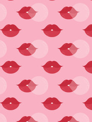 Pattern with lips