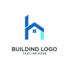 Building Logo Vector Design Modern Real Estate company .Residential contractor, General Contractor and Commercial Office Property business logos.