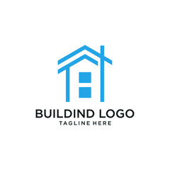 Building Logo Vector Design Modern Real Estate company .Residential contractor, General Contractor and Commercial Office Property business logos.