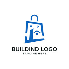 Building Logo Vector Design Modern Real Estate company .Residential contractor, General Contractor and Commercial Office Property business logos.