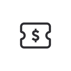 Dollar sign. Dollar symbol. Dollar coin. Check. Bank payment symbol. Finance symbol. Currency symbol. American currency. American dollar. Cash icon. Currency exchange. Pay icon. Money icon. Receipt