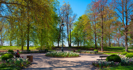 jardin public Vichy au printemps