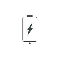 simple battery icon with showing percentage