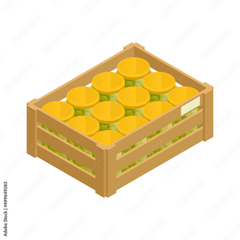 Sticker olives jars icon