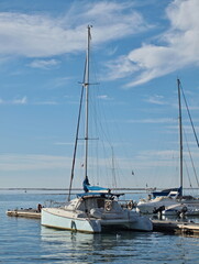 Small boats on the ria in Olhao, Algarve - Portugal
