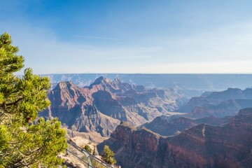 Naklejka na ściany i meble An overlooking landscape view of Grand Canyon National Park, Ari