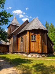 Saint Barbara Church in Kashubian Ethnographic Park.Wdzydze Kiszewskie, Poland.