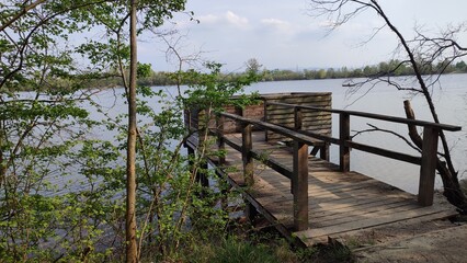 Karlsruhe Rheindamm Rheinauen Fermasee