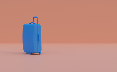 3d illustration, suitcase, copy space, 3d rendering