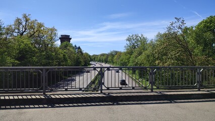 Südtangente Karlsruhe, befahrene Schnellstraße, Bild von Brücke