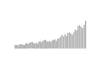 Growth bar chart icon , Volume icon , Data chart concept.