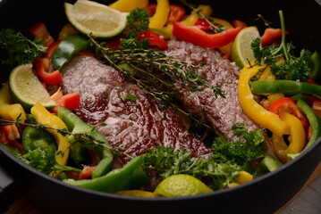beef steak with vegetables